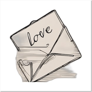 Love Envelope Sketch Art No. 677 Posters and Art